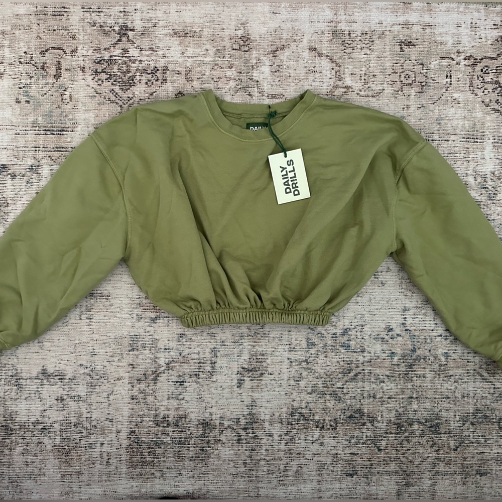 Daily Drills Bubble Crew in Matcha - Size XS/S